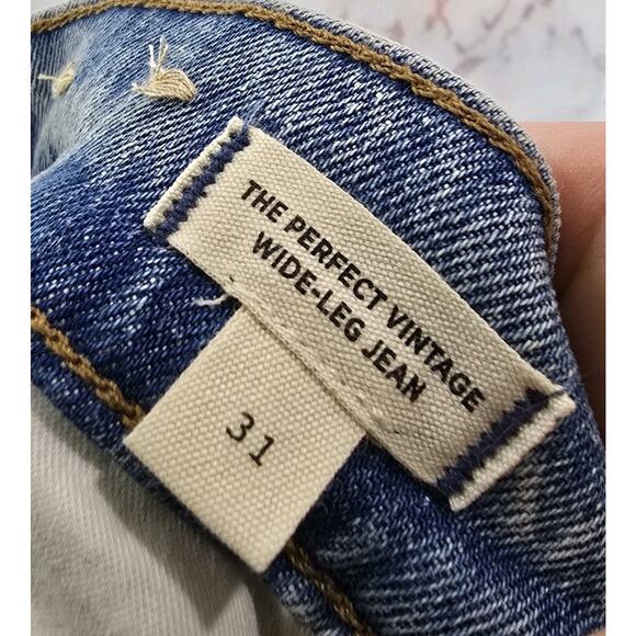 Madewell Jean Womens 31 Perfect Vintage Wide Leg High Rise Medium Wash - Picture 4 of 14